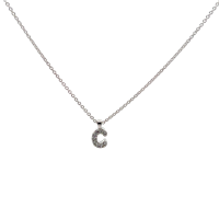 Collana Cianfrone Gioielli Donna in Argento LETTERA-C-ROSA-PAVIE - LETTERA-C-ROSA-PAVIE